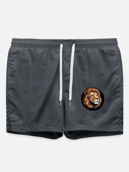 Majestic lion's head - Swim Trunks - anthracite