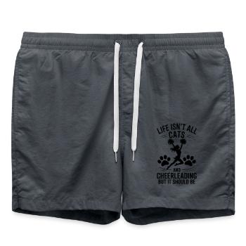 Cheerleading disant drôle Cheerleading cadeau - Short de bain - charbon - Devant - AI Model Male 185 light (185cm)