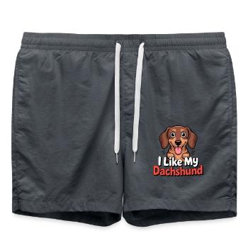 J’aime mon Chien Teckel Love - Short de bain - charbon - Devant - AI Model Male 185 light (185cm)