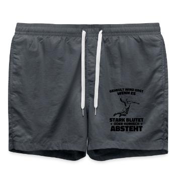 Handball Liebhaber Handball Sport Spieler - Badeshorts - Anthrazit - Vorne - AI Model Male 185 light (185cm)