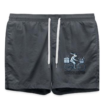 Easter Cottontail Couriers Retro Vintage Style - Swim Trunks - anthracite - Front - AI Model Male 185 light (185cm)