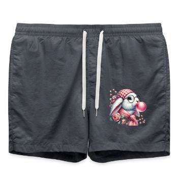 Easter Bunny Retro Style Cottagecore Aesthetic - Swim Trunks - anthracite - Front - AI Model Male 185 light (185cm)