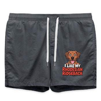 J’aime mon Rhodesian Ridgeback Hundeliebe - Short de bain - charbon - Devant - AI Model Male 185 light (185cm)