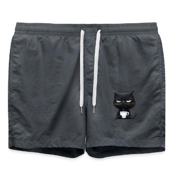 with coffee to personalize - Swim Trunks - anthracite - Front - AI Model Male 185 light (185cm)