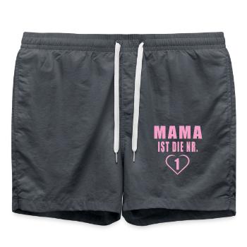 Mama Ist Die Nr. 1 - Badeshorts - Anthrazit - Vorne - AI Model Male 185 light (185cm)