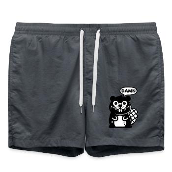 Verdammter Biber - Badeshorts - Anthrazit - Vorne - AI Model Male 185 light (185cm)