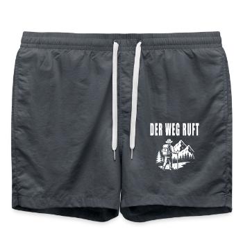 Der Weg Ruft - Badeshorts - Anthrazit - Vorne - AI Model Male 185 light (185cm)