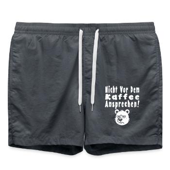 Nicht Vor Dem Kaffee Ansprechen! - Badeshorts - Anthrazit - Vorne - AI Model Male 185 light (185cm)