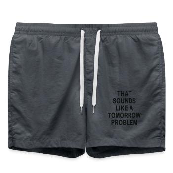 that sounds like a Tomorrow problem - Badeshorts - Anthrazit - Vorne - AI Model Male 185 light (185cm)