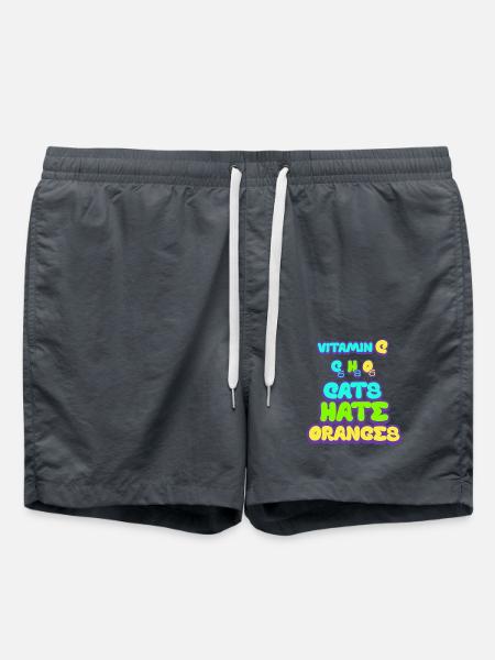 Katzen hassen Vitamin-C-Orangen - Badeshorts - Anthrazit