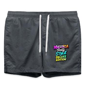 Style de fête à Majorque - Short de bain - charbon - Devant - AI Model Male 185 light (185cm)