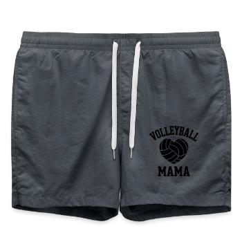 Volleyball Saying Funny Volleyball Gift - Swim Trunks - anthracite - Front - AI Model Male 185 light (185cm)