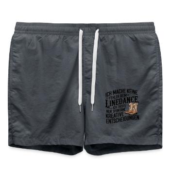 Lindedance Line Dance Line Dancing - Badeshorts - Anthrazit - Vorne - AI Model Male 185 light (185cm)
