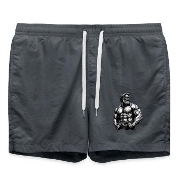 Bodybuilders Muscles Musculation - Short de bain - charbon - Devant - AI Model Male 185 light (185cm)