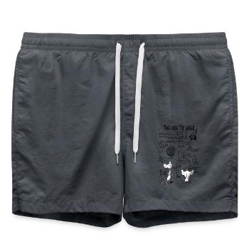 Weltübernahme – Schlauer Mäuse-Masterplan - Badeshorts - Anthrazit - Vorne - AI Model Male 185 light (185cm)