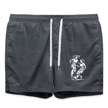 Football in view! Shirt for your women's team - Swim Trunks - anthracite - Front - AI Model Male 185 light (185cm)