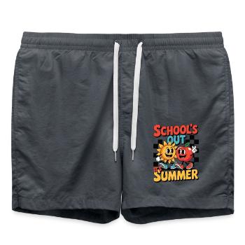 School out its summer retro design - Badeshorts - Anthrazit - Vorne - AI Model Male 185 light (185cm)