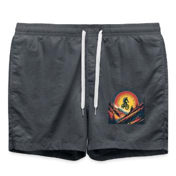 VTT, bike tour, bike park, - Short de bain - charbon - Devant - AI Model Male 185 light (185cm)