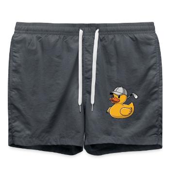 Canard en caoutchouc avec club de golf - Short de bain - charbon - Devant - AI Model Male 185 light (185cm)