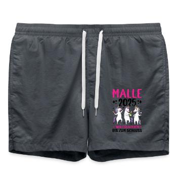 Malle 2025 Wir Eskalieren Bis Zum Schluss - Badeshorts - Anthrazit - Vorne - AI Model Male 185 light (185cm)