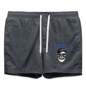 Boeser alter Mann - Skelett mit Sonnenbrille - Badeshorts - Anthrazit - Vorne - AI Model Male 185 light (185cm)