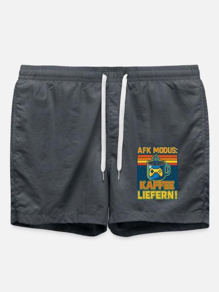 AFK-Modus: Kaffee liefern! - Badeshorts - Anthrazit