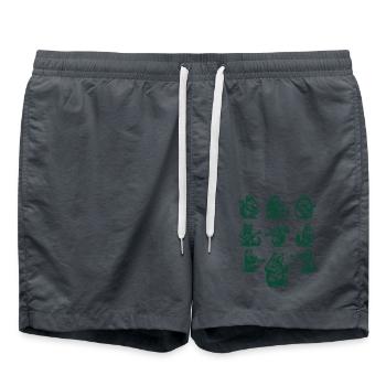 Waldtiere spielen Instrumente Musikliebhaber - Badeshorts - Anthrazit - Vorne - AI Model Male 185 light (185cm)