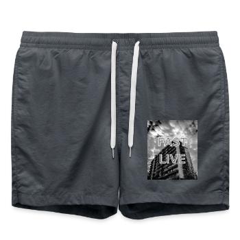 Good Feelings in einem Fast Life Design - Badeshorts - Anthrazit - Vorne - AI Model Male 185 light (185cm)