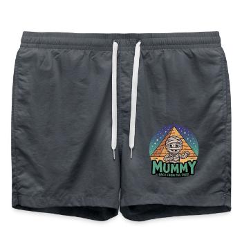 BACK FROM THE DEAD - Swim Trunks - anthracite - Front - AI Model Male 185 light (185cm)