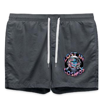 Lost in Cosmos Astronaut - Swim Trunks - anthracite - Front - AI Model Male 185 light (185cm)