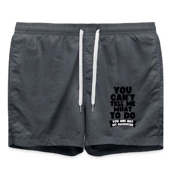 Ironischer Eltern Spruch Tochter Witz - Badeshorts - Anthrazit - Vorne - AI Model Male 185 light (185cm)