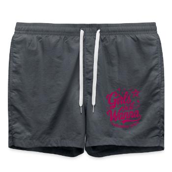 Girls Just want to Fundamental Rights - Swim Trunks - anthracite - Front - AI Model Male 185 light (185cm)