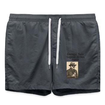 Vide-grenier Legend Strikes Again Retro Vintage - Short de bain - charbon - Devant - AI Model Male 185 light (185cm)