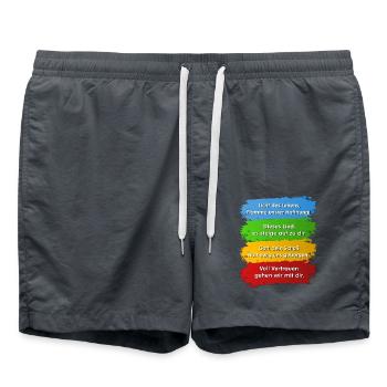Hymne du Jubilé allemand de Rome 2025 - Short de bain - charbon - Devant - AI Model Male 185 light (185cm)