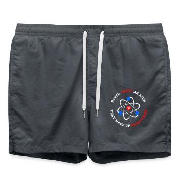 Never Trust an Atom They Make Up Everything - Badeshorts - Anthrazit - Vorne - AI Model Male 185 light (185cm)