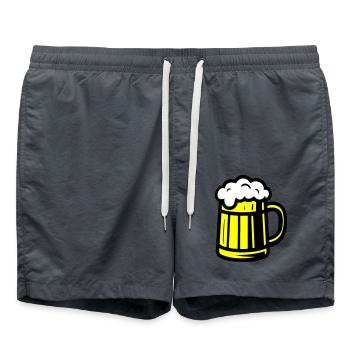 Beer Glass Beer Mug - Swim Trunks - anthracite - Front - AI Model Male 185 light (185cm)