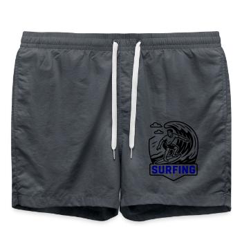 Surfeur symbole surfeur - Short de bain - charbon - Devant - AI Model Male 185 light (185cm)