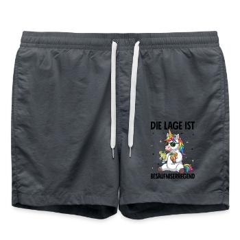 La situation est l’ivresse - Short de bain - charbon - Devant - AI Model Male 185 light (185cm)
