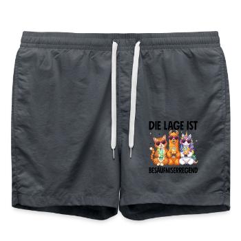 La situation est l’ivresse - Short de bain - charbon - Devant - AI Model Male 185 light (185cm)