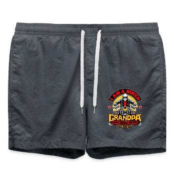 I Am A Biker Grandpa Funny Quote for Grandpa Motor - Swim Trunks - anthracite - Front - AI Model Male 185 light (185cm)