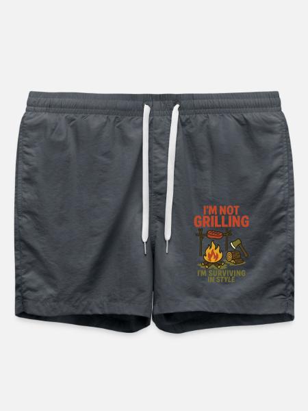 Prepper Survival Bushcrafting I'm Not - Swim Trunks - anthracite