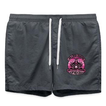 Ich bin eine Biker-Oma Motorrad-Zitat für Frauennorm - Badeshorts - Anthrazit - Vorne - AI Model Male 185 light (185cm)