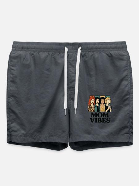 Mama Vibes – Retro Comic Style - Swim Trunks - anthracite