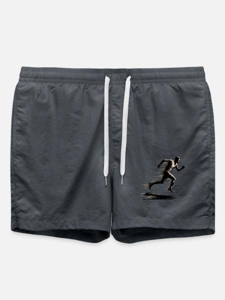 RUN AWAY FROM - Swim Trunks - anthracite