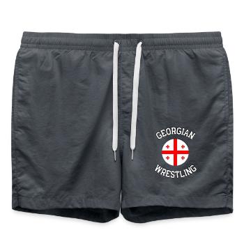 Georgian Wrestling - Badeshorts - Anthrazit - Vorne - AI Model Male 185 light (185cm)