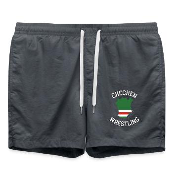 Chechen Wrestling - Badeshorts - Anthrazit - Vorne - AI Model Male 185 light (185cm)