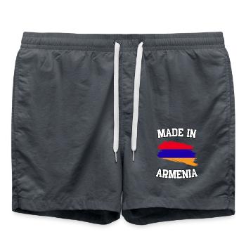 Made in Armenia - Swim Trunks - anthracite - Front - AI Model Male 185 light (185cm)