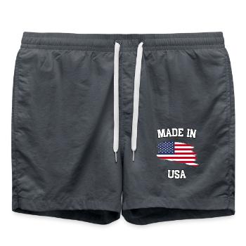 Made in USA - Badeshorts - Anthrazit - Vorne - AI Model Male 185 light (185cm)