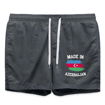 Made in Azerbaijan - Swim Trunks - anthracite - Front - AI Model Male 185 light (185cm)