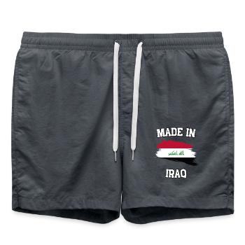 Made in Iraq - Swim Trunks - anthracite - Front - AI Model Male 185 light (185cm)